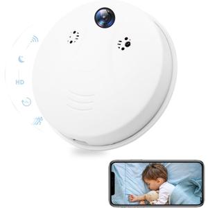 Hidden Camera Detector, HD 1080P Video-Only WiFi Nanny Camera with Night Vision Motion Detection Remote View Indoor Security Camera for Home Wireless Video Recorder