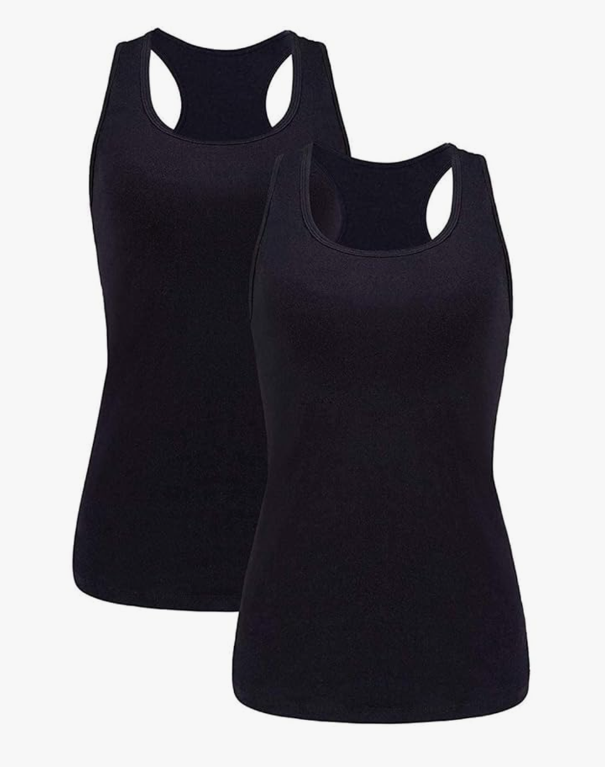 beautyin Women Tank Top with Shelf Bra Racerback Workout Yoga Tops Undershirt M