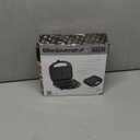 Elite Gourmet Maxi-Matic Electric Nonstick Belgian Waffle Iron Snack Maker Machine, Breakfast, Sandwiches, Compact & Portable, 2 Slice, Black