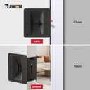Matte Black Pocket Door Lock, 2-Pack Privacy Pocket Door Hardware, Pocket Door Handles, Pocket Door Lock Latch with Pull, 2-3/4x2-1/2, for 1.38-1.77 Thickness Door