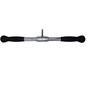 Lat Cable Machine Attachment Curl Pulldown Barbell Revolving Bar, Multi-Exerciser Cable Attachment, Solid Steel Tricep Press Down Bar with Rubber Handgrips & Revolving Hanger