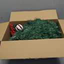 MorTime 9 FT LED Christmas Garland with Pinecones Red Berries Bows Christmas Balls Candies, Multi-Function Christmas Garland with 50 Warm White LED Lights, 180 Branch Tips