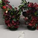 Ling's Moment 41" Tall Fall Free Standing Artificial Flowers Arrangements 2pcs Wedding Aisle Runner Chair Decoration Fake Bordeaux Red for Arch Entryway Ceremony Reception Church Rose Floral Party