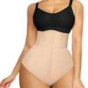 SHAPELLX High Waisted Body Shaper Shorts Shapewear for Women Tummy Control Thigh Slimming Slip Shorts Butt Lifting Shapewear L