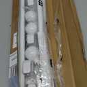 ENJOYBASICS 2 Pack No Drill Curtain Rods for Window 28 to 48 Inches, 5/8 Inch Diameter Renter Friendly Drapery Rod with Adhesive Brackets without Drilling, Adjustable from 27 to 52 Inches, White