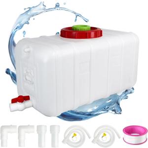 29 Gallon Potable Water Storage Containers Long Term,Water Tank with Spout Kit,Portable Water Storage Barrel for Outdoor Camping,Picnicking, RV and Household Water Use