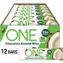 ONE Protein Bars, Chocolate Almond Bliss, Gluten Free with 20g Protein and 1g Sugar, Pantry Staples, 2.12 oz (12 Pack), Packaging May Vary (EXP 05/01/26)