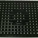 Heat Resistant Sink Protector - Non-Slip, Fast Draining, Easy to Clean (Black, Rectangle)
