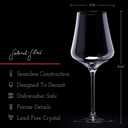 Gabriel-Glas Crystal Wine Glasses, Set of 6 with Gift Box - Premium, Universal Wine Glass for Red and White Wine - Dishwasher Safe, Lead-Free, 16 oz