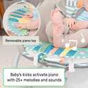 Ingenuity SimpleComfort Piano Playtime 4-in-1 Baby Swing & Rocker, Soothes & Grows with Baby, Rotating Seat Swings in 3 Directions, 6 Speeds & 12 Melodies, Removeable Rocker Seat, 0 Months to 2 Years