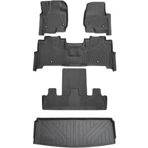 Cartist Floor Mats & Trunk mat Fit for 2018-2024 Ford Expedition 7 Seats with 2nd Bucket Seats (Not for MAX Or L) Ford Expedition Floor mats All Weather Floor Mat Heavy Duty Carpet Protection