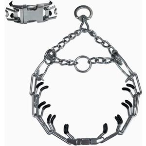 Dog No Pull Collar with Buckle for Small Medium Large Dogs (S (14-17" Neck, 2.25mm), Silver)