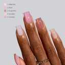 BTArtboxnails XCOATTIPS Bare 5-Shades Nude Press on Nails - 4-Week Wear Short Square Press on Nails, Easy to Apply, Soak Off, Salon Quality Value at Home, 16 Sizes - 160 Fake Nails