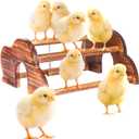 Chicken Perch Chick Jungle Gym Roosting Bar, Durable Chick Standing Training Perch with Carbonized Solid Wood for Chicken Coops