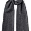 Fishers Finery Women's 100% Pure Cashmere Winter Scarf (Charcoal)