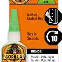 Gorilla Super Glue Gel XL, Clear Glue, 25 Gram (Pack of 1) - All Purpose and Fast Setting for Projects and Repairs