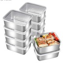 10Pack 16oz Stainless Steel Snack Containers for, Easy Open Leak Proof Metal Snack Containers with Lids, Stackable Metal Lunch Box for Daycare, School and Travel