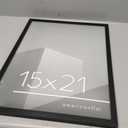 Americanflat 15x21 Picture Frame with Polished Plexiglass - Streamline Collection - Thin Border Picture Frame for Wall Display - Hanging Hardware Included - Black