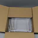 Bottom-Deepened-3 Pack Clear Hard Shell Zipper Case L+M+S,Portable Zipper Bags Waterproof Cosmetics Bags,Organizer Pouch For Snacks,Toy,Diapers,Travel,Black