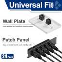 CAT6 RJ45 Keystone Coupler 24Pack, CAT6 RJ45 Keystone Jack Inline Coupler Female to Female UTP Ethernet Coupler for Wall Plate/Patch Panel (Black)