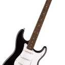 Fender Squier Debut Series Stratocaster Electric Guitar, Beginner Guitar, Includes Free Lessons, Black with Matte Finish