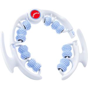 Cellulite Massage Tool - Lymphatic Drainage Massager - Muscle Roller, Deep Fascia Massage, Dimpled Skin Removal, Legs/Thighs/Buttocks, Anti-Cellulite Roller, Smooth Skin, Pain Relief (Blue) (8 Wheel -White Blue)