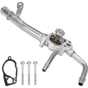 Aluminium Coolant Thermostat Housing Compatible with 09-17 Chevrolet Traverse, 08-17 Buick Enclave, 07-17 GMC Acadia, 07-10 Saturn Outlook Replacement for 12689041 902-692 12599235