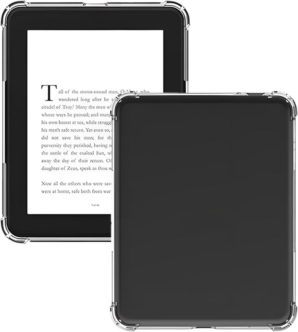 for Nook Glowlight 4/4E Tablet Case 6 Inch, Transparent Protective Flexible TPU Cover for Nook 6 Inch Tablets, Lightweight, Shockproof (Clear)