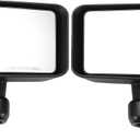 Motoforti Pair Driver and Passenger Manual Side View Door Mirrors for Jeep Wrangler JK 2007 2008 2009 2010 2011 2012 2013 2014 2015 2016 2017 Manual Folding Non-Heated Set
