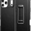 HIQUE Defense Case for iPhone 17 Pro,Protective Cell Phone Cover with Belt-Clip Holster,Military Grade 3 in 1 Heavy Duty Shockproof Drop Proof Dust Proof Phone Rugged Cover for iPhone 17 Pro Black