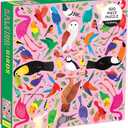 KaleidoBirds 500 Piece Family Puzzle from Mudpuppy  Beautifully Illustrated Birds, Unique Kaleidoscope Pattern, 20" x 20", Provides Hours of Puzzling Fun, Ages 8+, Puzzle Image Insert Included