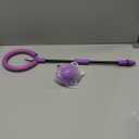 Ankle Skip Ball for Kids, Foldable Skip Ball with Colorful Flash Wheel, Indoor & Outside Game Toys, Christmas Birthday Gifts Toys for Girls and Boys Age 4 5 6 7 8 9 10 Years Old (Purple)