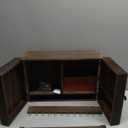 Rustic Wall Mounted Jewelry Organizer with Wooden Barndoor Decor,Wooden Wall Mount Holder,Jewelry holder for Necklaces, Earings, Bracelets, Ring Holder(NATURAL WOOD)