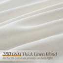 Pleated Linen Curtains 94 Inch Long 2 Panels Set for Living Room Light Filtering Pinch Pleat Curtains with Hooks Clips Rings Boho Farmhouse Custom Semi Sheer Natural Cream Birch Ivory Window Drapes