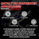 Exhaust Manifold Catalytic Converter Front 47107 674-044 Compatible for Toyota Camry Solara 2.4L L4 2006 2007 2008 2009 Direct Replacement (EPA Compliant)