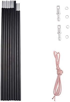 BRILLIANCE4U Aluminum Tent Poles Replacement, Fits Both Female and Male Ends, Lightweight Tent Pole Repair Kit, 7001 Aluminum Alloy T6 Heated