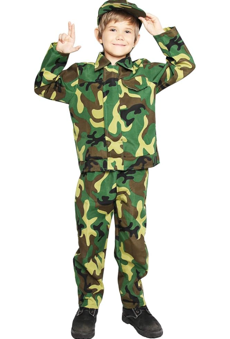 Army Costume for Kids Soldier Costume Military Costumes for Boys Kids XL