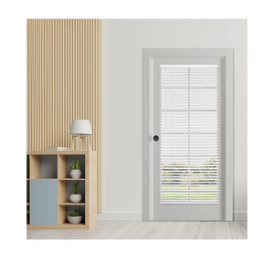 DEZ FURNISHINGS Cordless No Tools 1" Magnet Mini Blinds for Metal Doors, Room Darkening, 25" W x 72" H, White DEZ FURNISHINGS Cordless No Tools 1" Magnet Mini Blinds for Metal Doors, Room Darkening, 25" W x 72" H, White