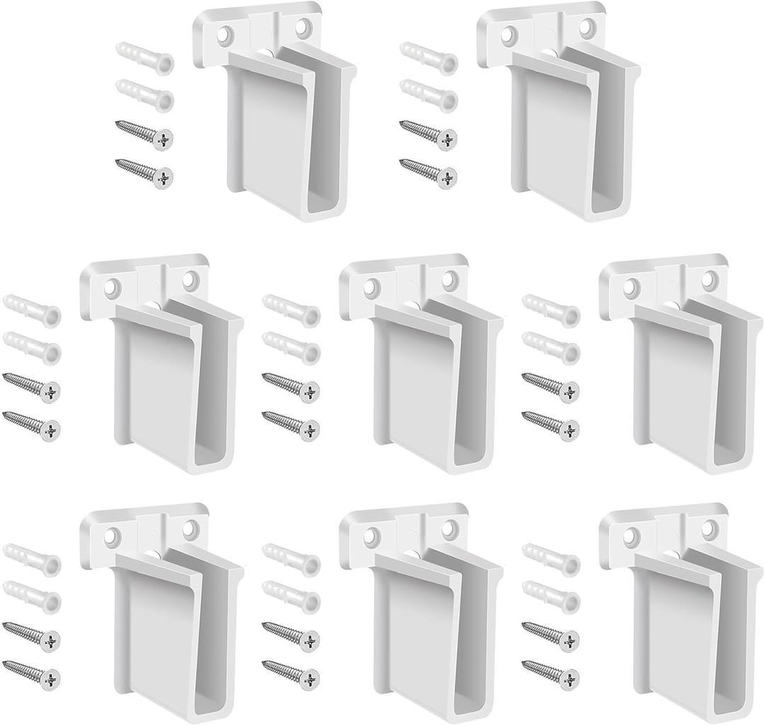 8 Pack Wire Shelf End Bracket, Designed for Closetmaid Wire Shelving, Wall Mount Brackets for Shelves Closet, Screws Included, Wire Shelf Clips, Wall Shelf Brackets, Closet Wire Shelving