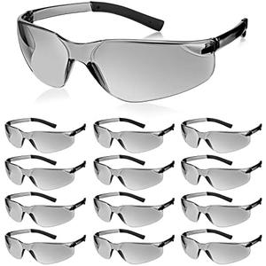 Queekay 12Pcs Safety Glasses Unisex Anti Scratch Protective Goggles Impact Resistant Lens Eyewear