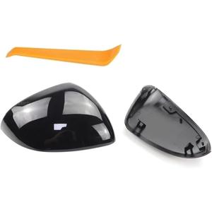 1 Pair Rear View Side Case Trim Car Rearview Mirror Caps Compatible For Mercedes C E S GLC Class W206 X206 S206 X254 W214 W223 EQE EQS(Black)