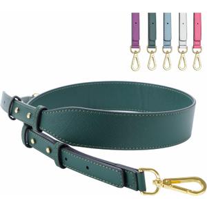 Nefelibata Purse Strap, Leather Purse Straps Replacement Crossbody, Retro Personalized Crossbody Bag Straps with Customized Metal Buckle for Handbag, Shoulder Bags, (Christmas Green)