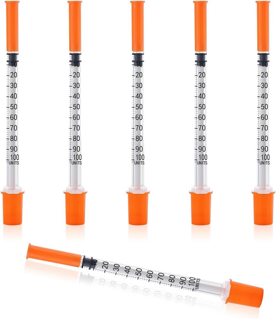 1ml 31G 1/4" 6mm Syringe, 1cc Syringes, Individually Wrapped, Pack of 100