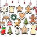 Starpack 'Bake me Happy' Christmas Cookie Cutters Set (18 pcs) - Holiday Cookie Cutters Variety Pack -Cookie Cutter Shapes Gingerbread Man, Star, Snowflake, Tree & Others - Metal Cookie Cutters
