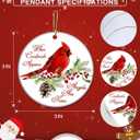 2 x Cardinal Christmas Ornaments Red Cardinal Gifts for Women Girls Hanging Clearance Keepasake Stocking Stuffers Xmas Tree Decor