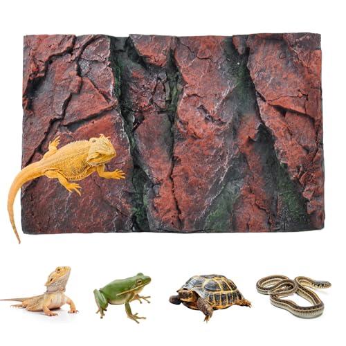 MUYG 3D Tank Background Board, Reptile Wall Backdrop Aquarium Rock Terrarium Cork Background Board DéCor Backgrounds Amphibian Habitat Decoration for Lizards Leopard Gecko Bearded Dragons Turtle