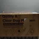 Clear Acrylic Dog Playpen with Door for Puppies & Small Dogs, 12Panels, 24" H, Black