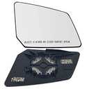 Acadia Passenger Side Heated Mirror Glass Compatible with GMC Acadia Limited Saturn Outlook Chevy Traverse Power Right Side Mirror Glass with Rear Holder