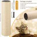 2 Root Cat Scratching Post Replacement 13.78x3.54 Cat Tree Scratch Post Replacement Natural Sisal Pole Cat Scratch Post Refill Pole Part with M8 Screws for Kitten Tree Tower Cat Furniture Accessories