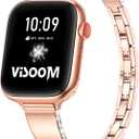 VISOOM Designer Bracelet for Apple Watch Bands Women 46/45/44/42/41/40/38mm-Metal/Dressy/Thin/Slim/Jewelry/Unique Gold Apple Watch Series Se 11 10 9 8 7 6 5 4 3 2 1 iWatch Bracelet Bands for Women